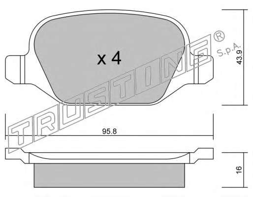 Комплект тормозных колодок, дисковый тормоз