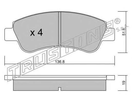 Комплект тормозных колодок, дисковый тормоз