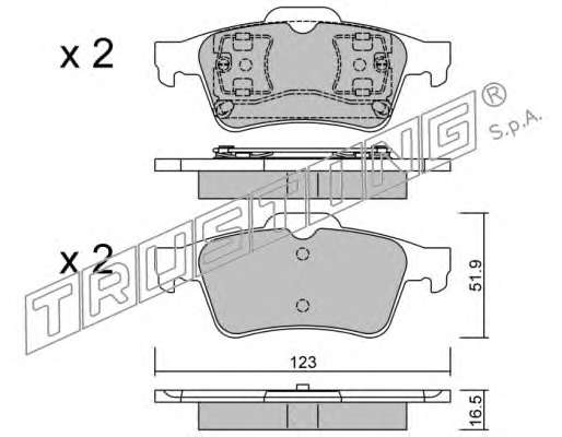 Комплект тормозных колодок, дисковый тормоз