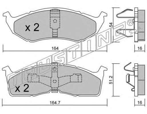 Комплект тормозных колодок, дисковый тормоз