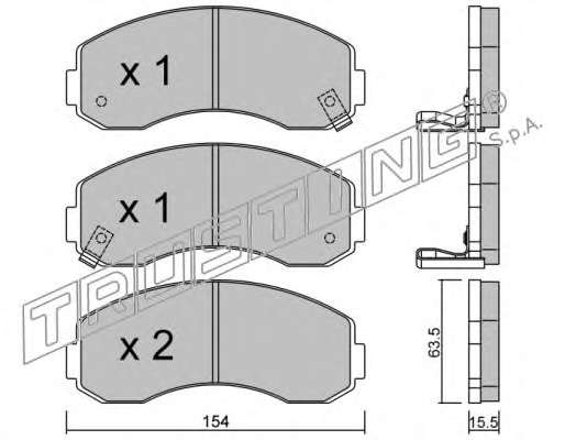 Комплект тормозных колодок, дисковый тормоз