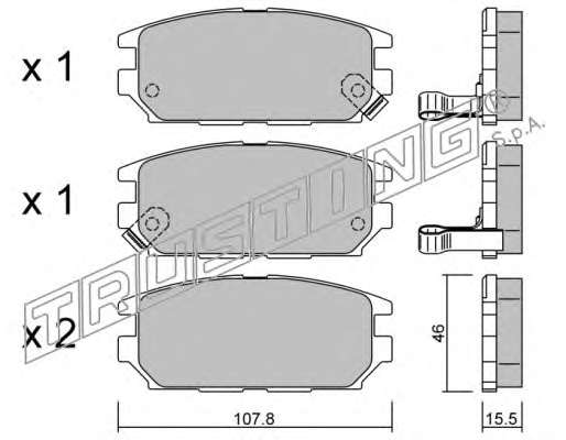 Комплект тормозных колодок, дисковый тормоз