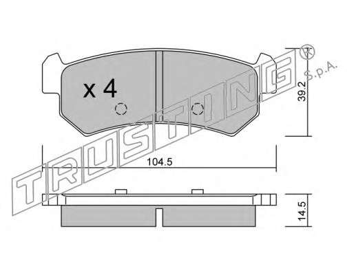 Комплект тормозных колодок, дисковый тормоз