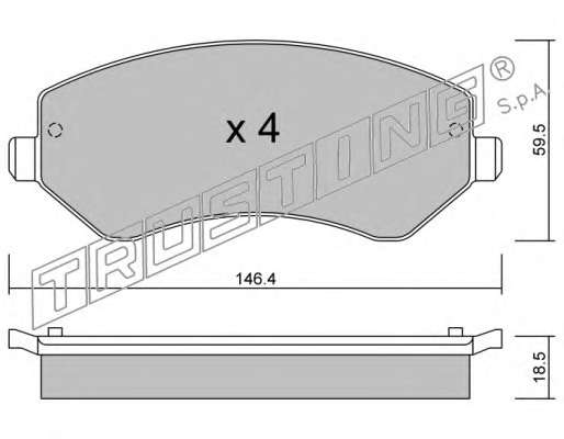 Комплект тормозных колодок, дисковый тормоз