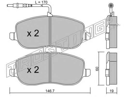 Комплект тормозных колодок, дисковый тормоз