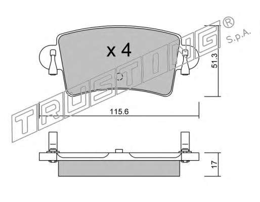 Комплект тормозных колодок, дисковый тормоз