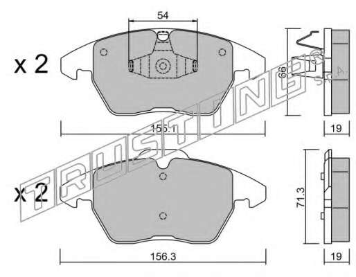 Комплект тормозных колодок, дисковый тормоз