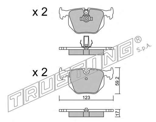 Комплект тормозных колодок, дисковый тормоз