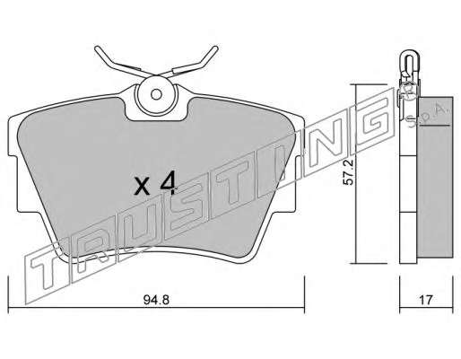 Комплект тормозных колодок, дисковый тормоз
