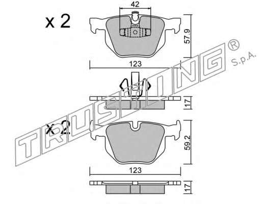 Комплект тормозных колодок, дисковый тормоз