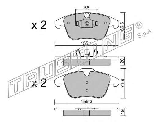 Комплект тормозных колодок, дисковый тормоз