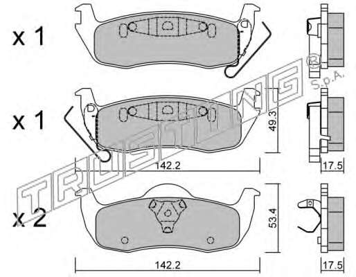Комплект тормозных колодок