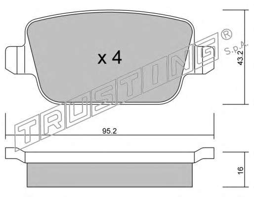 Комплект тормозных колодок, дисковый тормоз