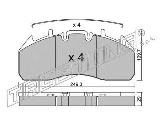 Комплект тормозных колодок, дисковый тормоз