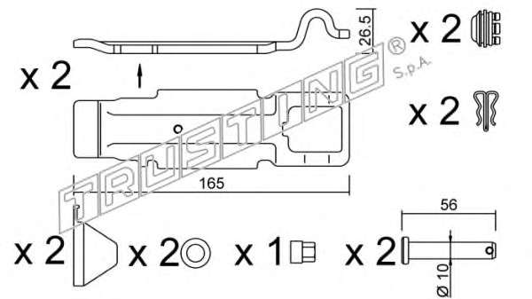 Комплектующие, колодки дискового тормоза