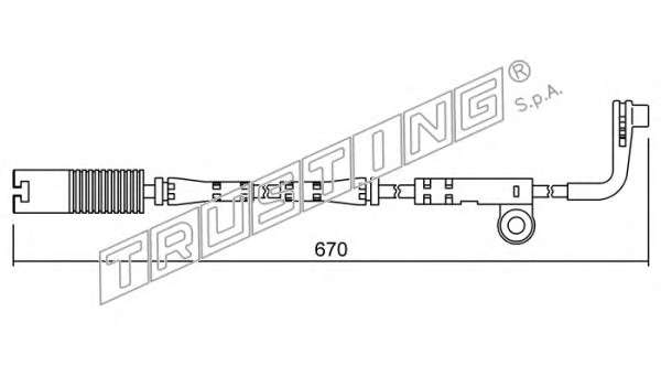 Сигнализатор, износ тормозных колодок