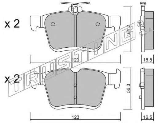 Комплект тормозных колодок, дисковый тормоз