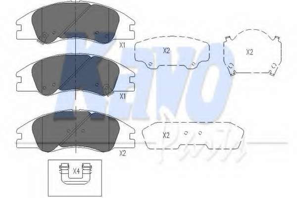 Колодки тормозные (передние) Kia Cerato 04-09 (165x51)