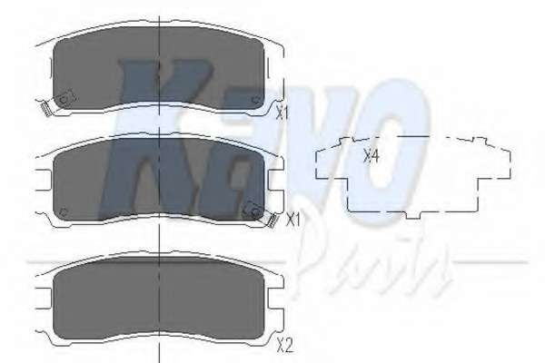Колодки тормозные (задние) Mitsubishi Lancer V-VII 94-13/Galant VII 92-96/Space Wagon 98-04
