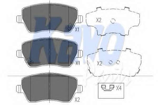 Колодки тормозные (передние) Nissan Micra IV/V 10-/Note 13-  