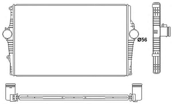 Радиатор интеркулера Volvo S60/S80/V70 2.0T/2.5T/2.4D 01-10