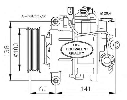 Компрессор кондиционера Audi A4/A5/A6/A8/Q5 1.6-3.0D 00-