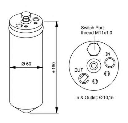 Осушитель кондиционера Honda Accord/Civic/CR-V 1.4-2.0 95-05
