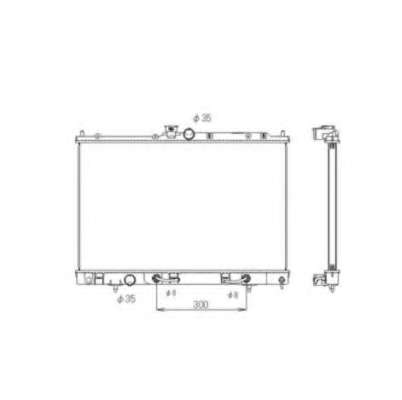 Радиатор охлаждения Mitsubishi Outlander 2.0/2.4 4WD 03-06
