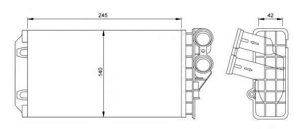 Радіатор пічки Peugeot 307 03-/Citroen C4 04-