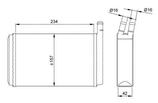 Радіатор пічки Audi 80 1.3-1.5 72-78