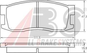 Комплект тормозных колодок, дисковый тормоз