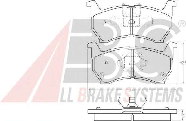 Комплект тормозных колодок, дисковый тормоз