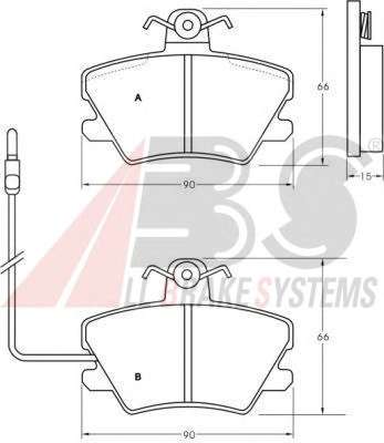 Комплект тормозных колодок, дисковый тормоз