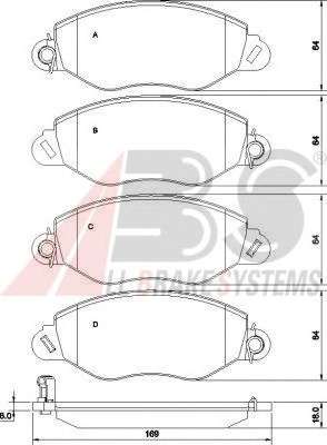 Комплект тормозных колодок, дисковый тормоз