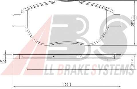 Комплект тормозных колодок, дисковый тормоз