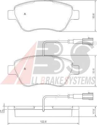 Комплект тормозных колодок, дисковый тормоз