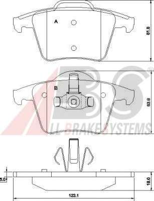 Комплект тормозных колодок, дисковый тормоз