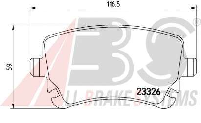 Комплект тормозных колодок, дисковый тормоз