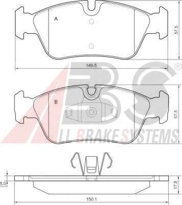 Комплект тормозных колодок, дисковый тормоз