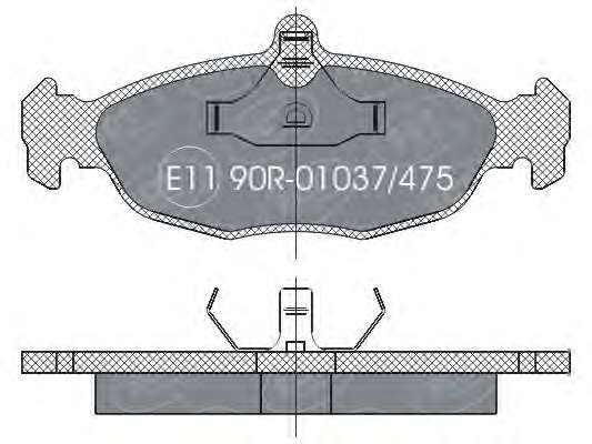 Комплект тормозных колодок, дисковый тормоз