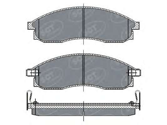 Комплект тормозных колодок, дисковый тормоз