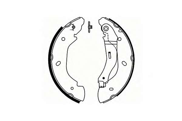 Комплект тормозных колодок, стояночная тормозная система
