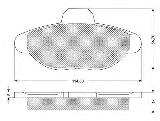 Комплект тормозных колодок, дисковый тормоз