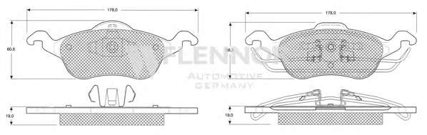 Комплект тормозных колодок, дисковый тормоз