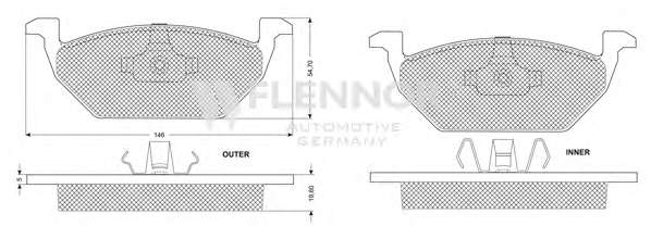 Комплект тормозных колодок, дисковый тормоз