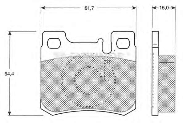 Комплект тормозных колодок, дисковый тормоз