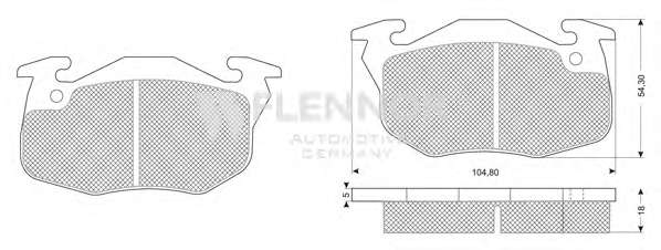 Комплект тормозных колодок, дисковый тормоз