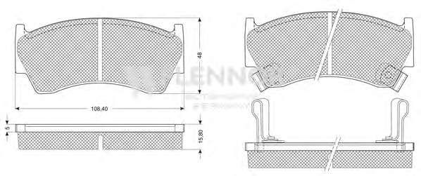 Комплект тормозных колодок, дисковый тормоз