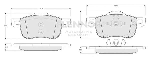 Комплект тормозных колодок, дисковый тормоз