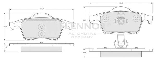 Комплект тормозных колодок, дисковый тормоз